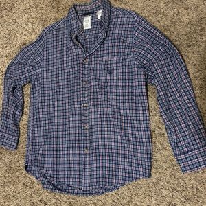 Chaps Classic Plaid Flannel Button up Shirt Size M